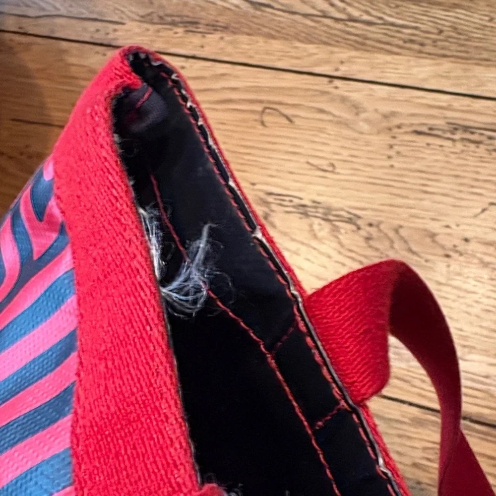 Jonathan Adler Red & Black Canvas Tote